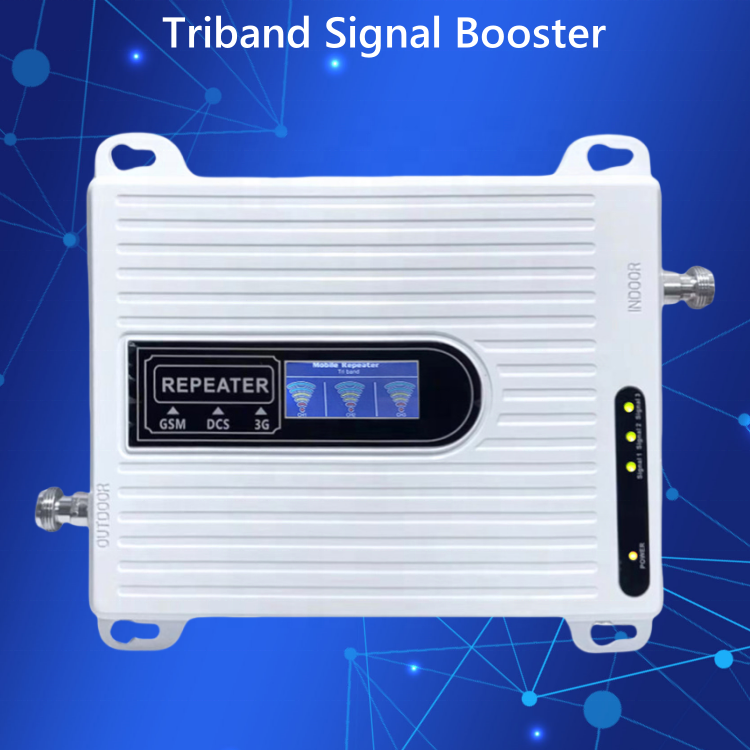 Factory supply GSM repeater 900+1800+2100MHz Mobile Signal Booster amplifier